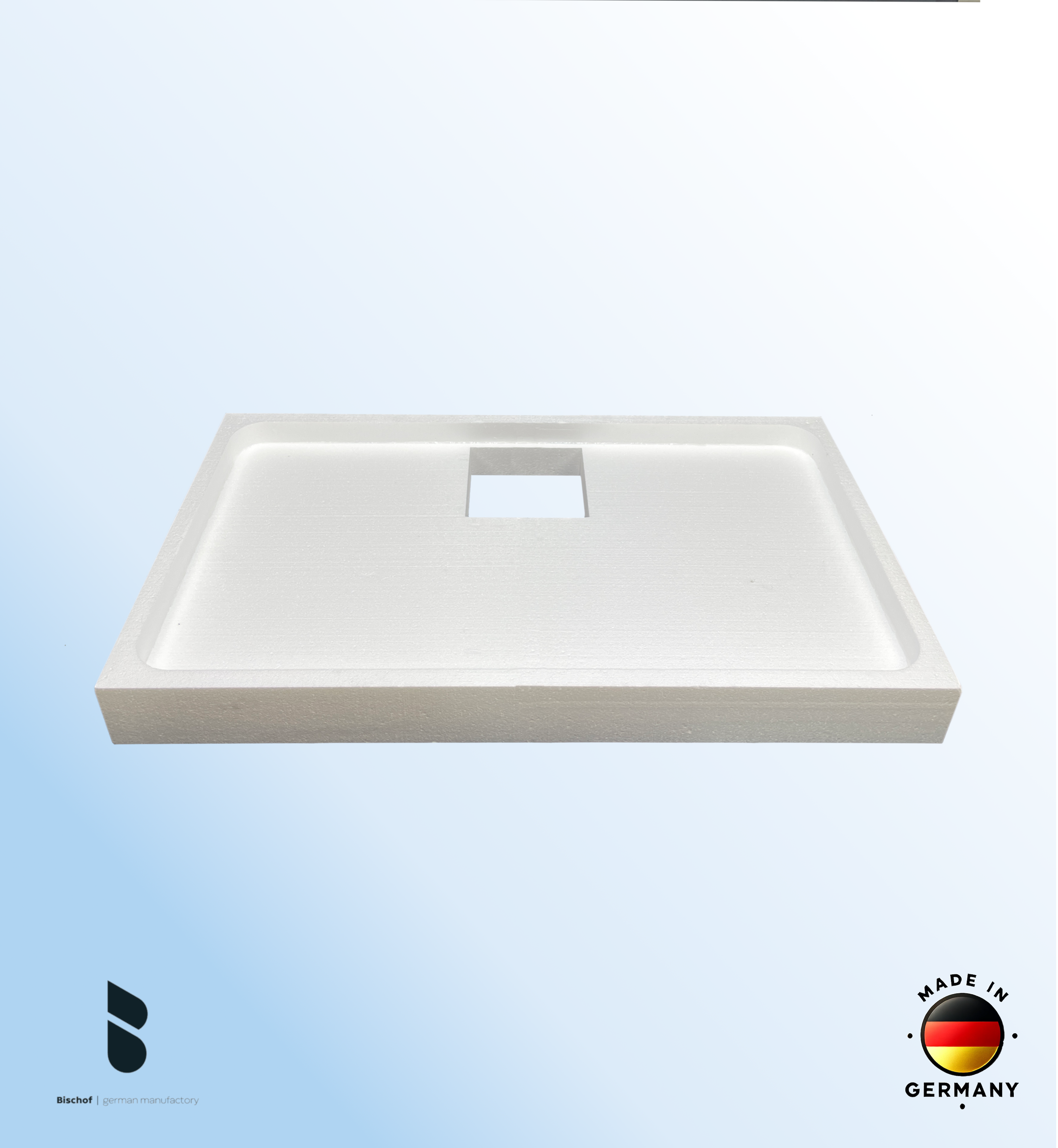 Träger Hamburg 160x80cm weiß, Höhe 14cm Mitte lange Seite