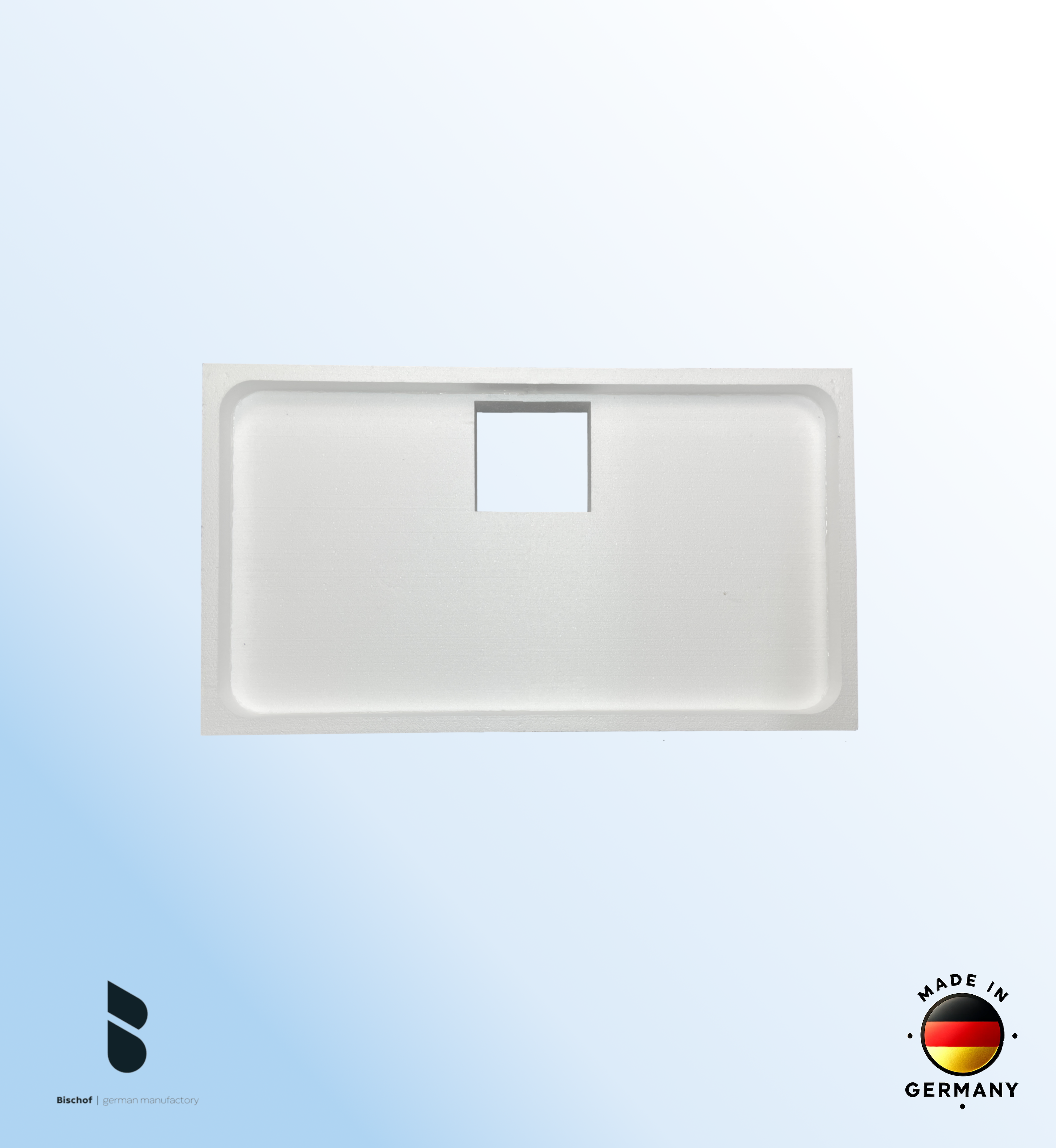 Träger Hamburg 120x70cm weiß, Höhe 14cm Mitte lange Seite