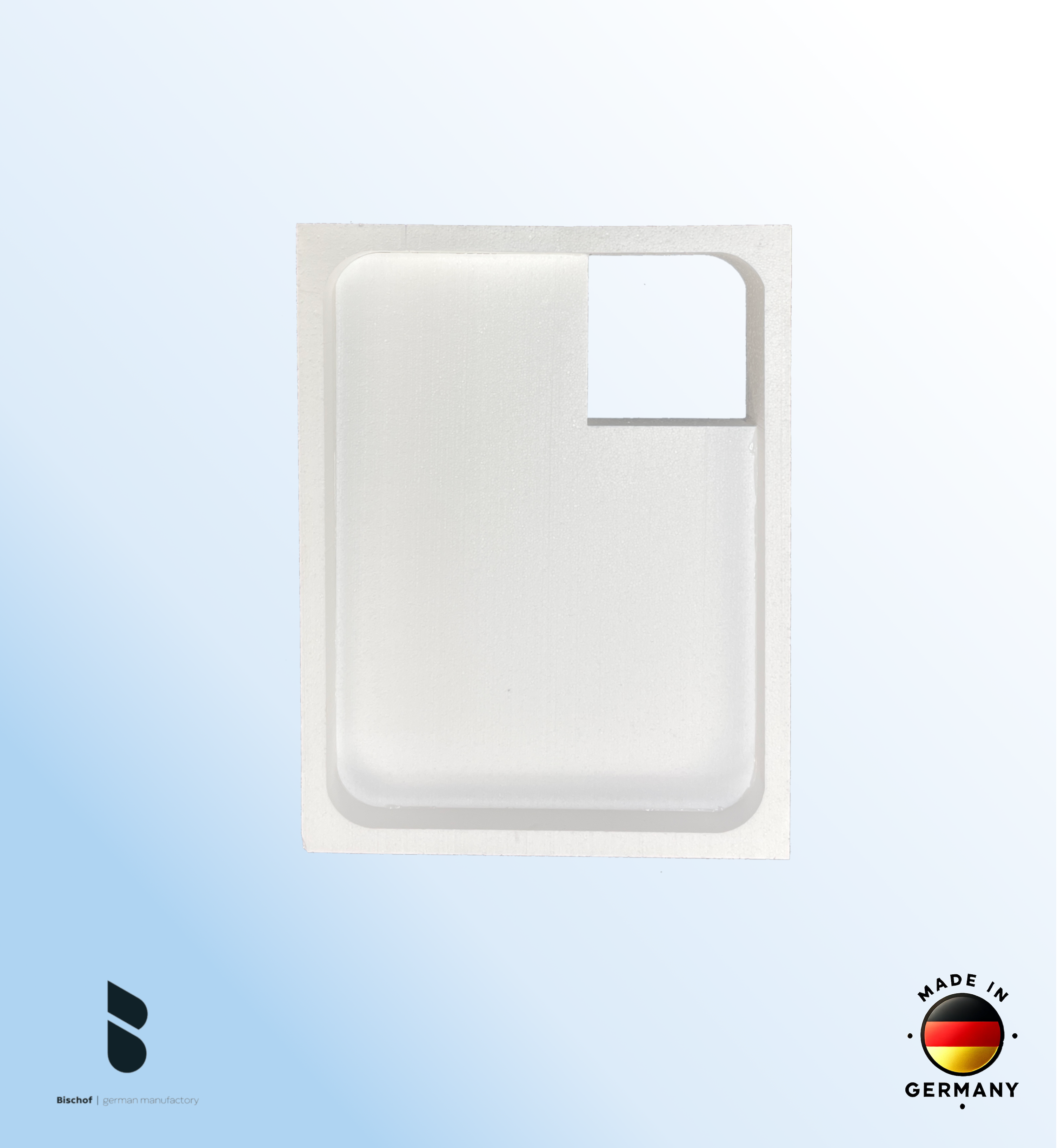 KOMPLETT-PAKET: Duschwanne 80 x 75 cm Farbe: PERGAMON superflach 2,5 cm Acryl + Styroporträger/Wannenträger + Ablaufgarnitur chrom DN 90   