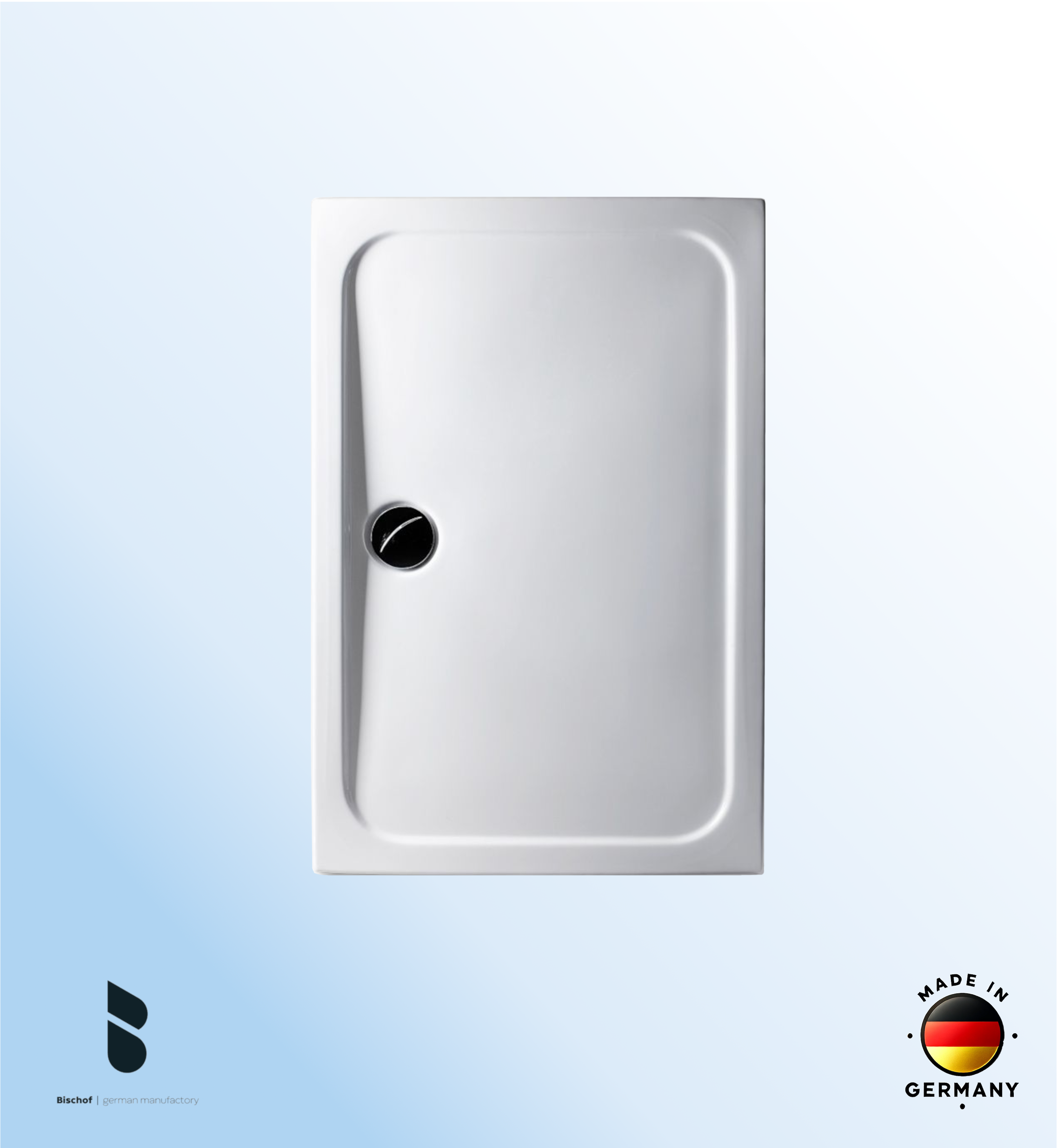 Duschwanne Hamburg 140x80x2,5cm weiß mit EPS Boden