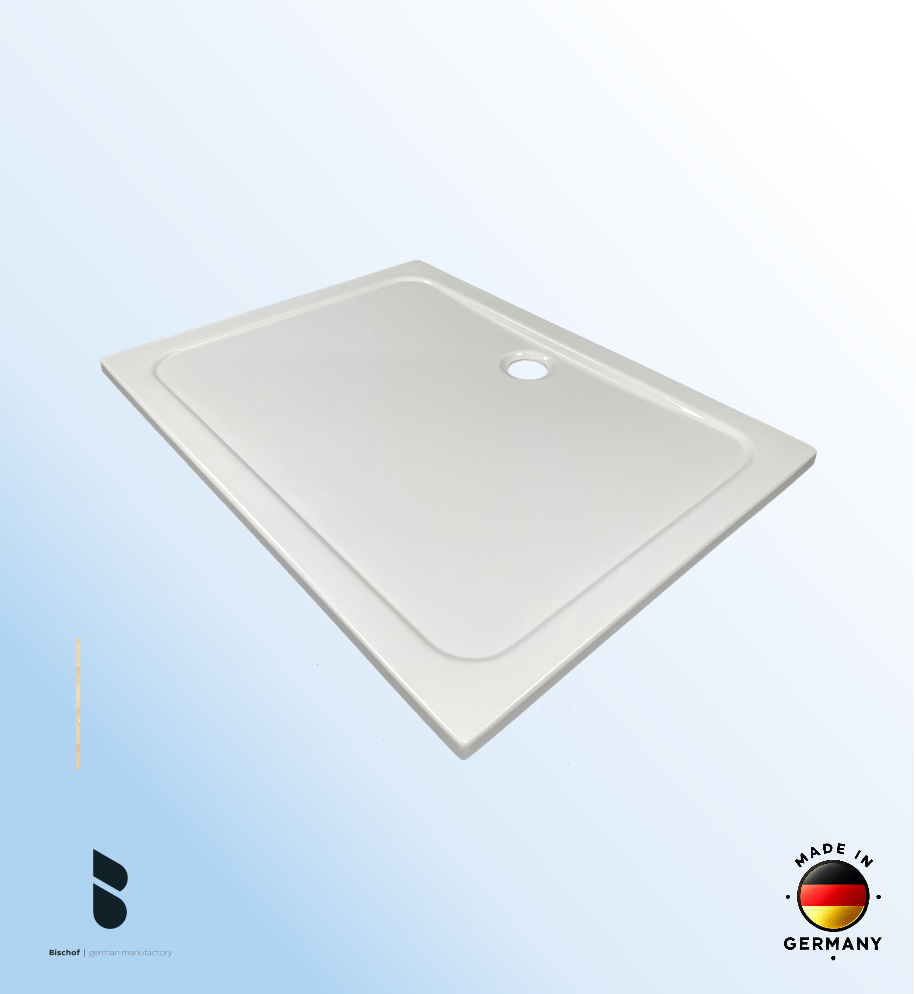 Duschwanne Hamburg 120x90x2,5cm weiß mit EPS Boden