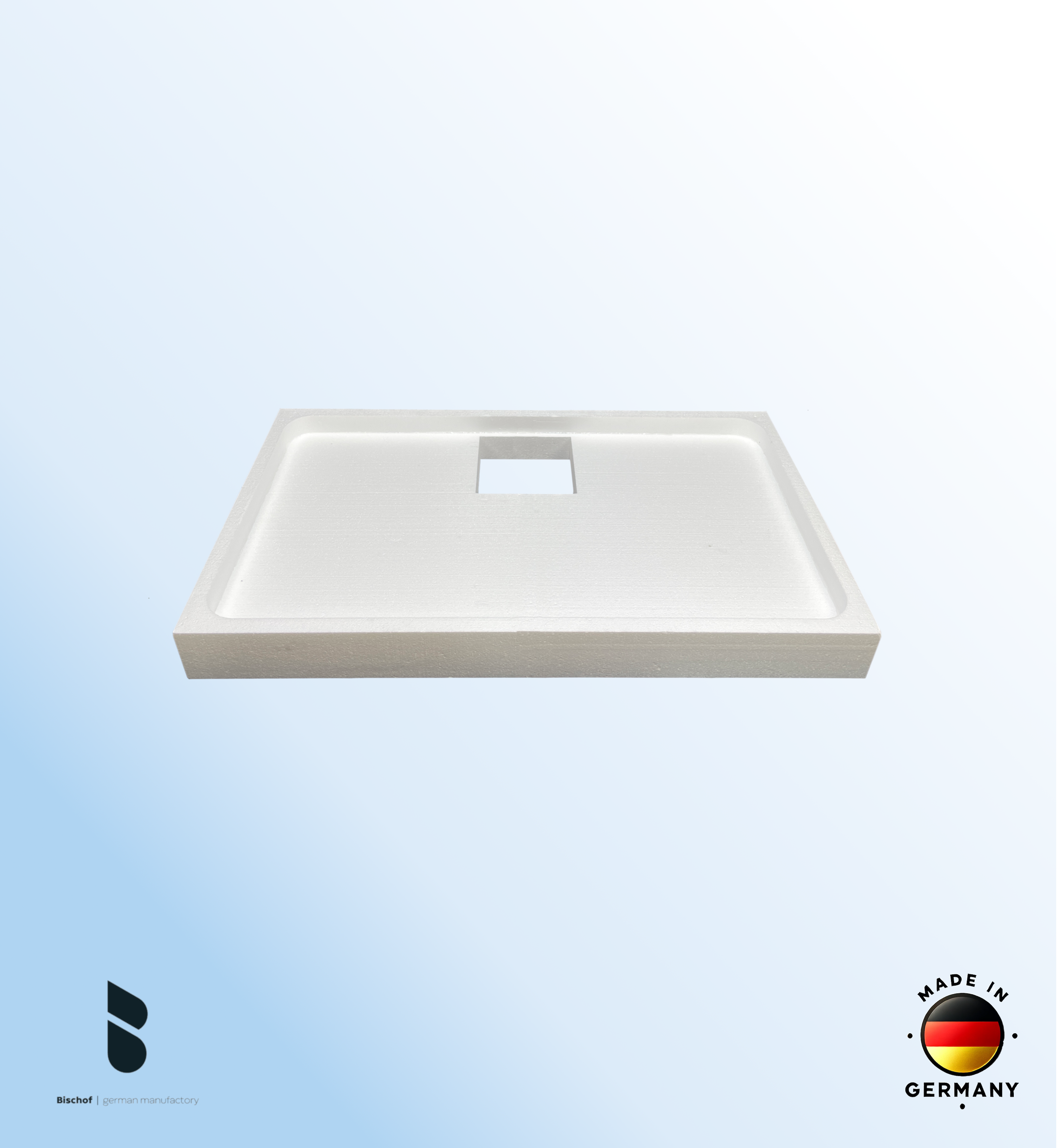 Träger Hamburg 120x90cm weiß, Höhe 14cm Mitte lange Seite