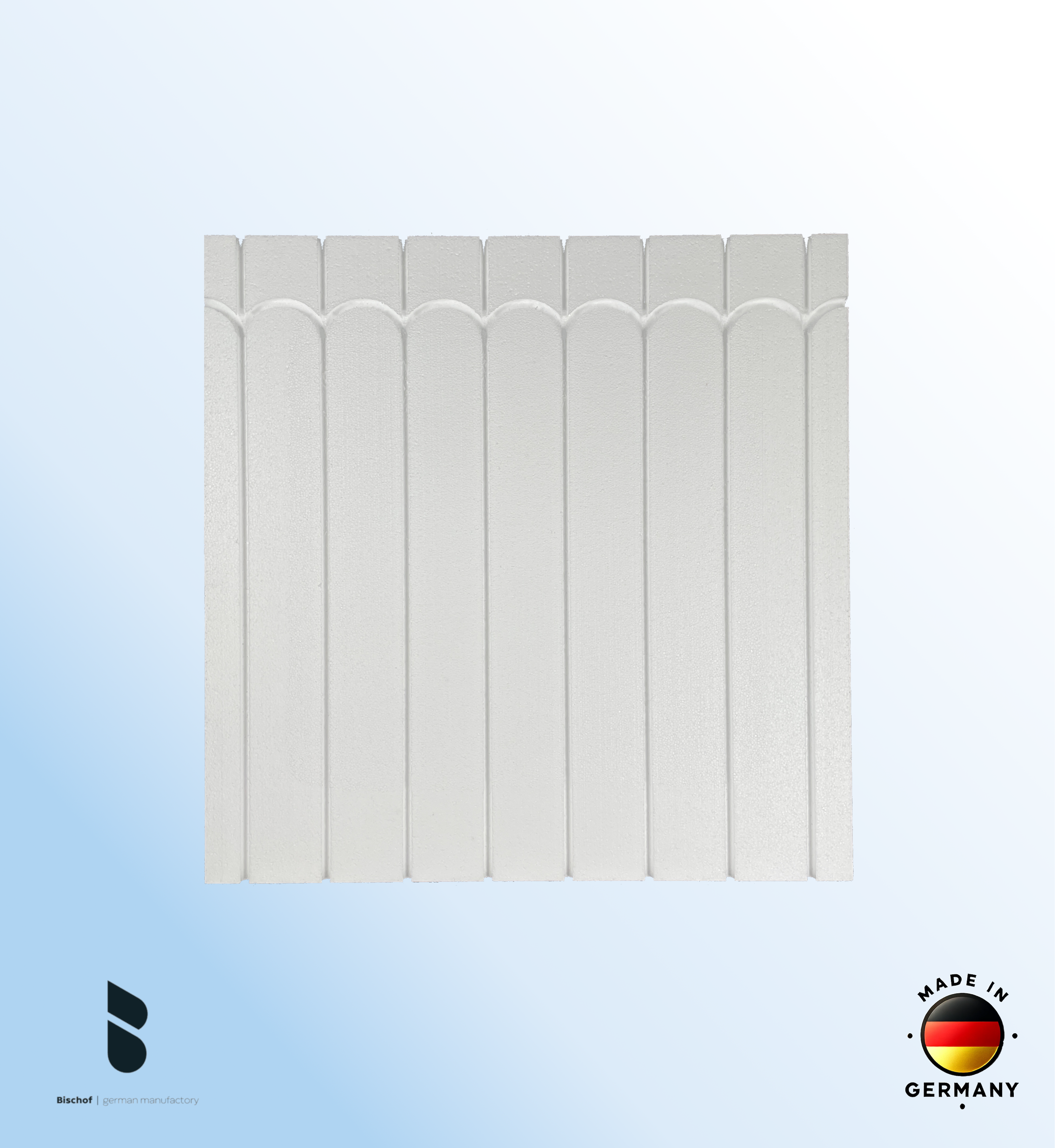 Trockenbausystem Verlegeplatte 1x1m, Stärke 25mm für Rohr 14x2mm, Verlegeabstand 125mm