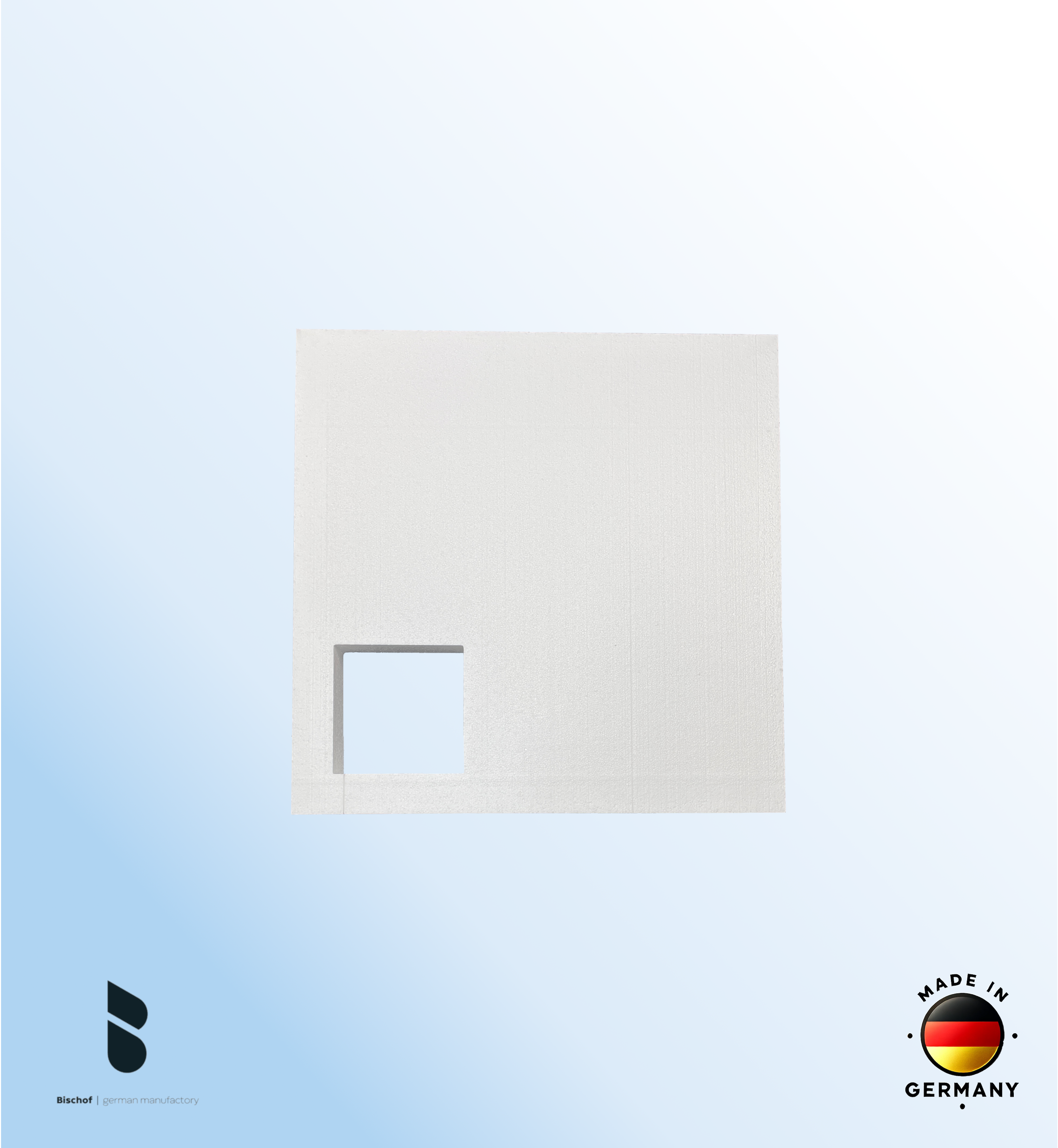 EPS - Träger Hamburg 100x100cm weiß, Höhe 8,5cm EPS Block