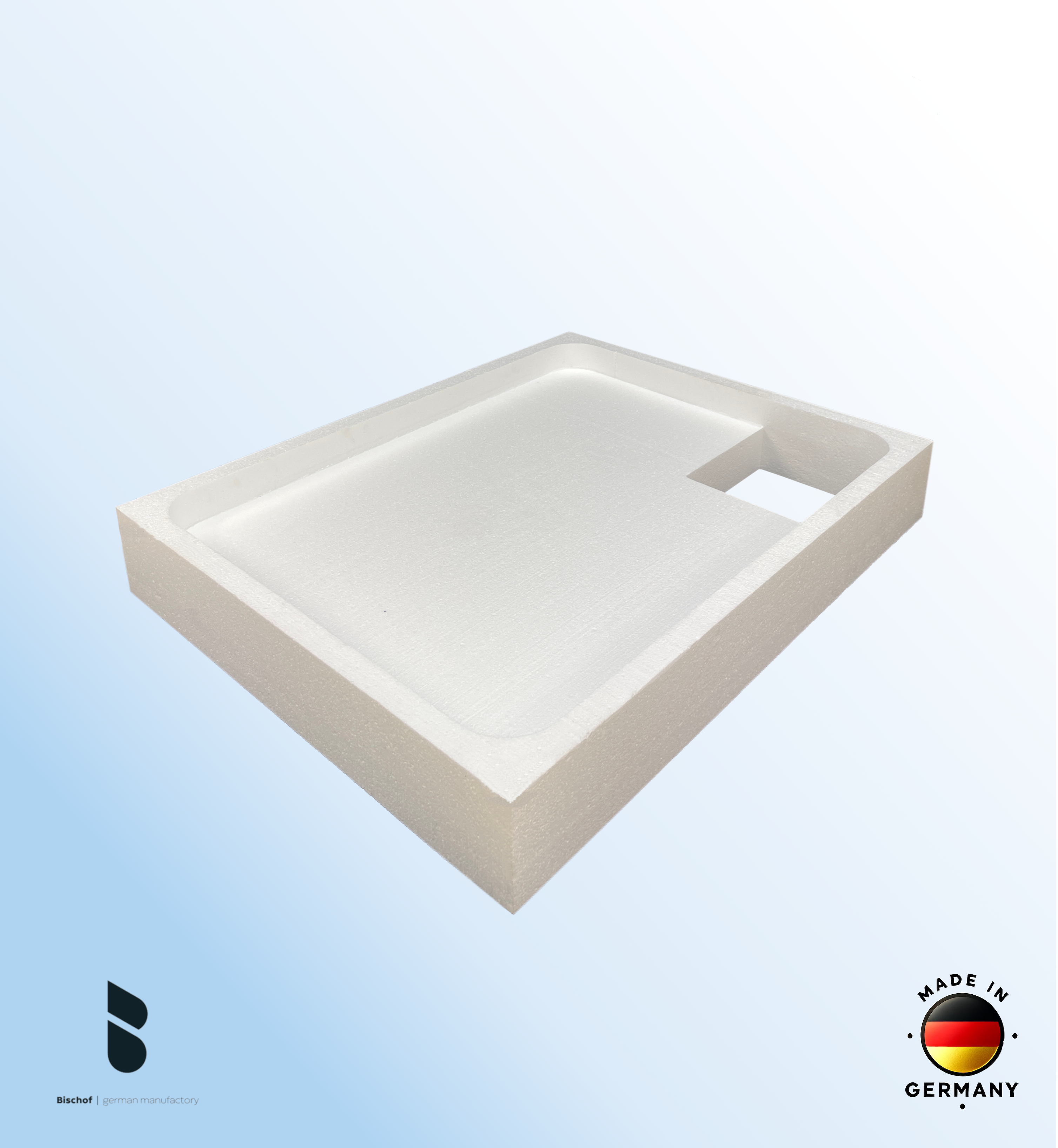 Träger Hamburg 100x80cm weiß, Höhe 14cm