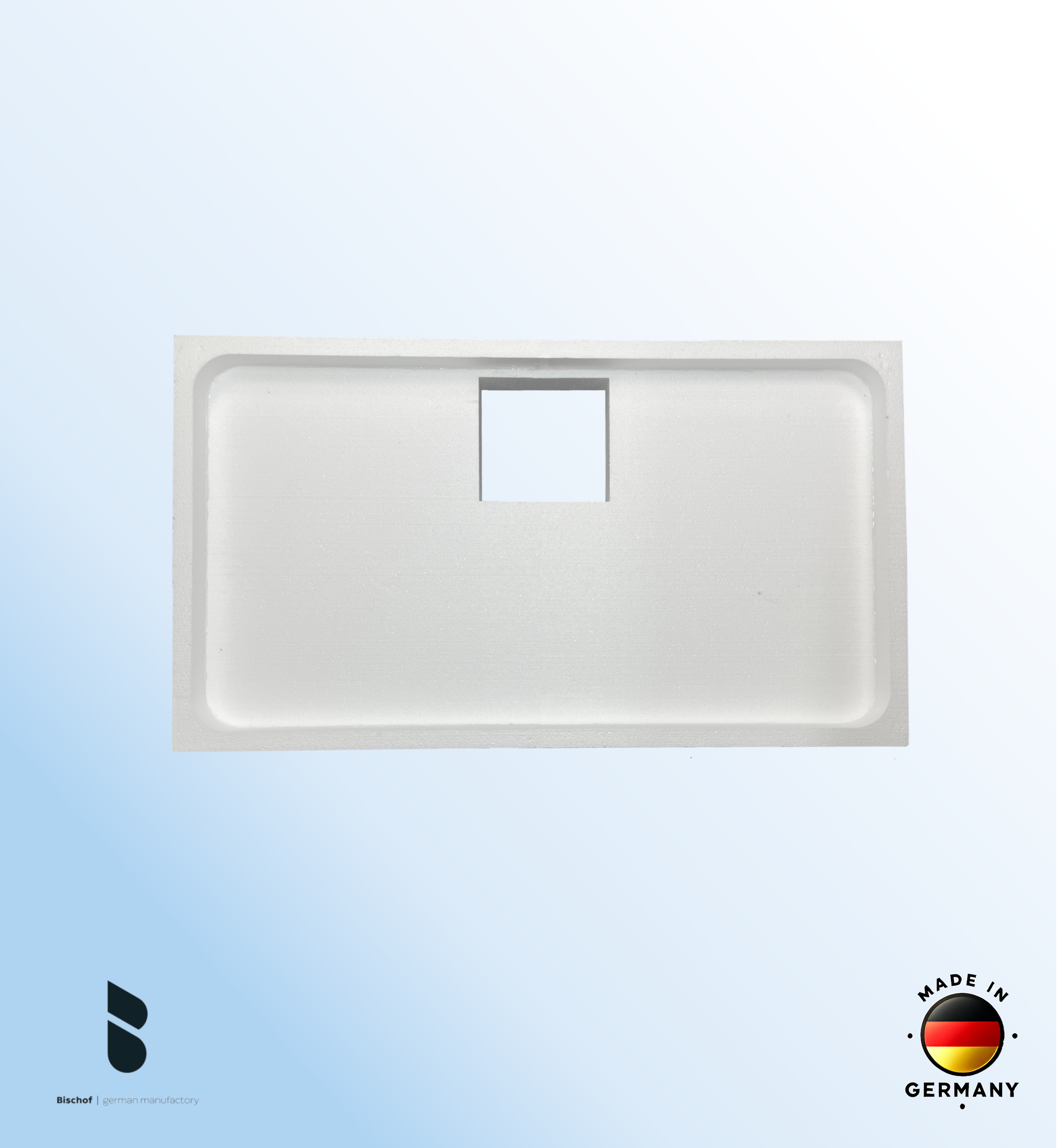 Träger Hamburg 140x90cm weiß, Höhe 14cm