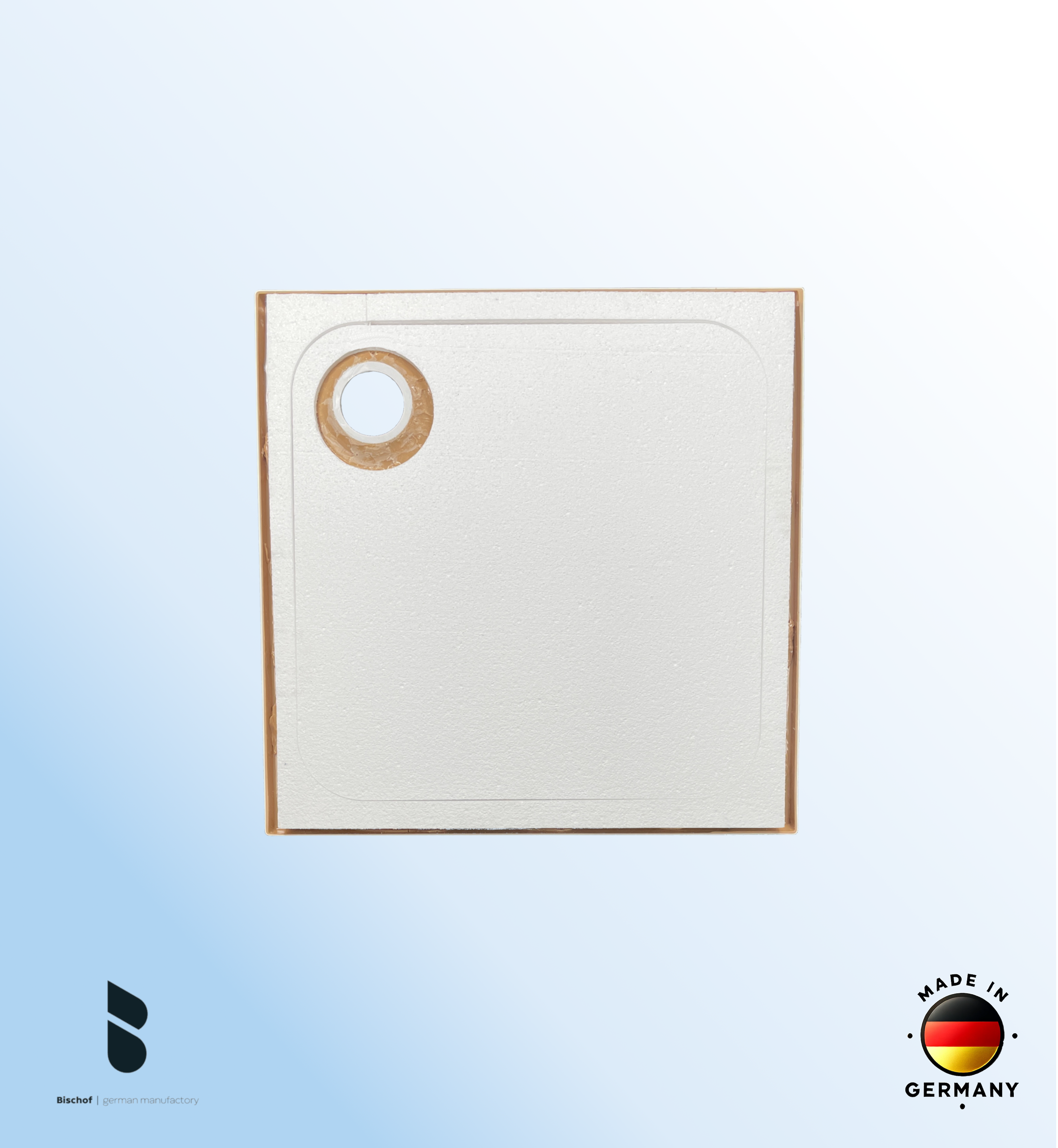 Duschwanne Hamburg 80x80x2,5cm weiß mit EPS Boden