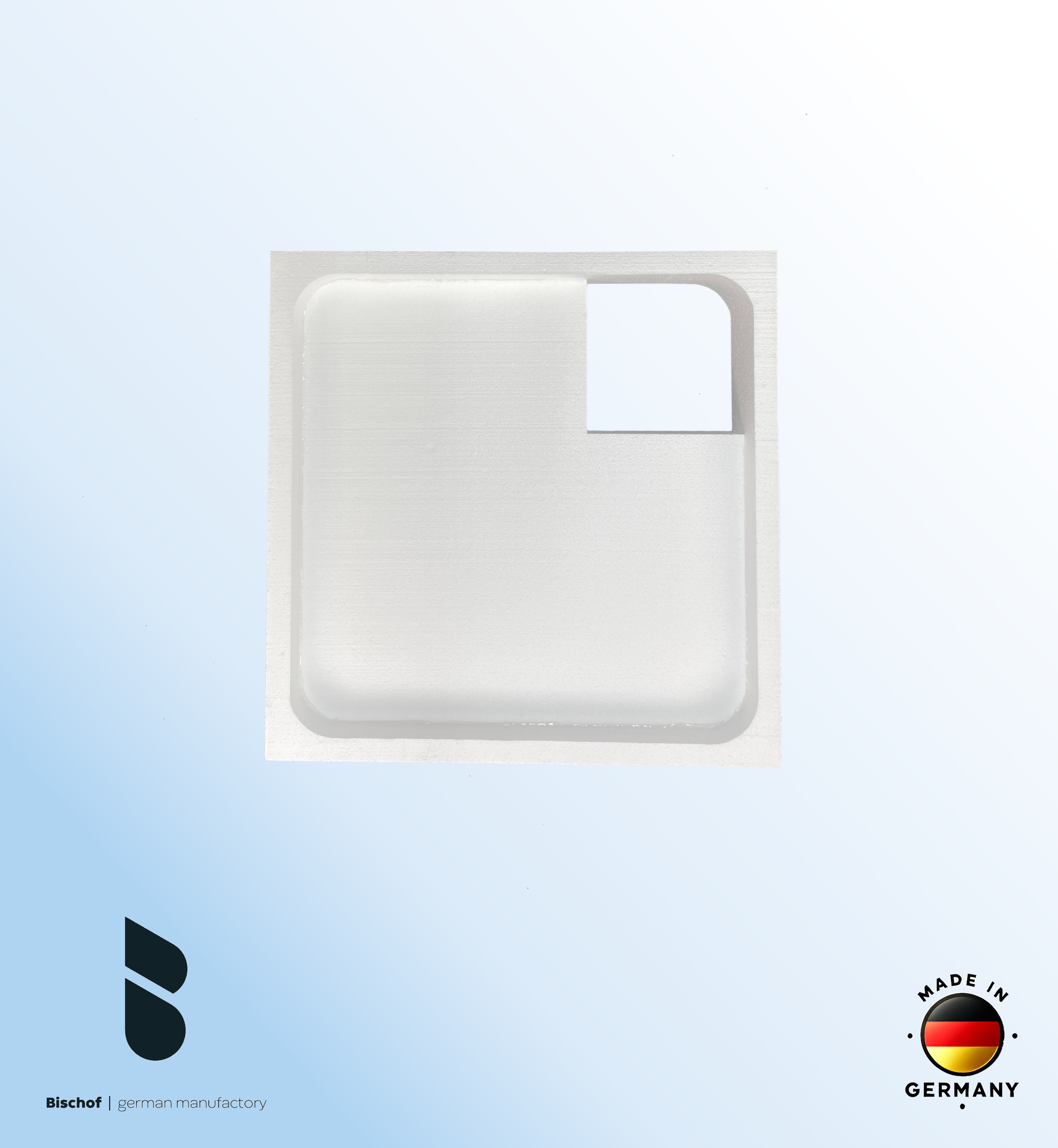 KOMPLETT-PAKET: Duschwanne 80 x 80 cm Farbe: PERGAMON superflach 2,5 cm Acryl + Styroporträger/Wannenträger + Ablaufgarnitur chrom DN 90