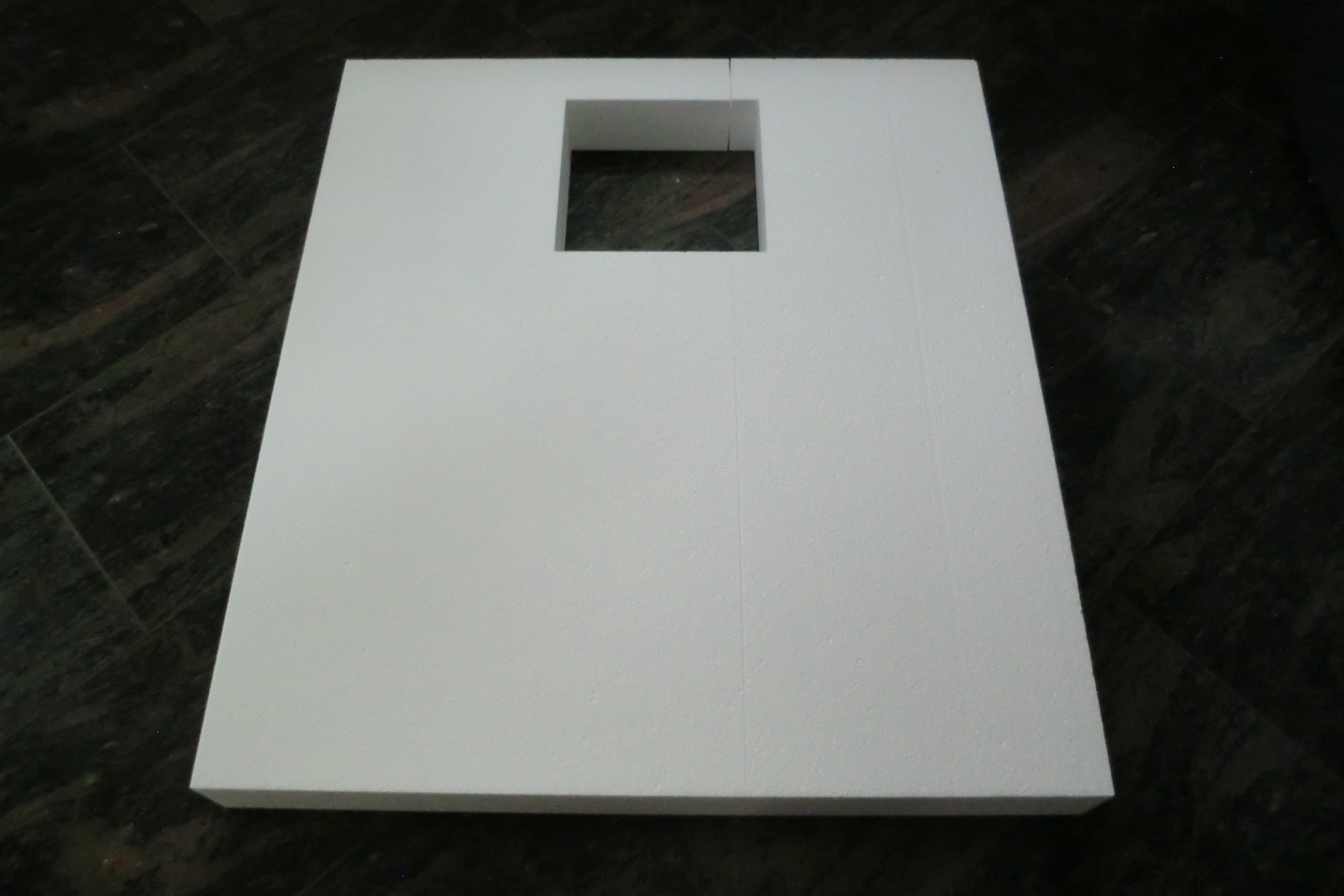 KOMPLETT-PAKET: Duschwanne 90 x 80 cm superflach 2,5 cm weiß Dusche mit GERADER UNTERSEITE Acryl + Styroporträger/Wannenträger + Ablaufgarnitur chrom DN 90