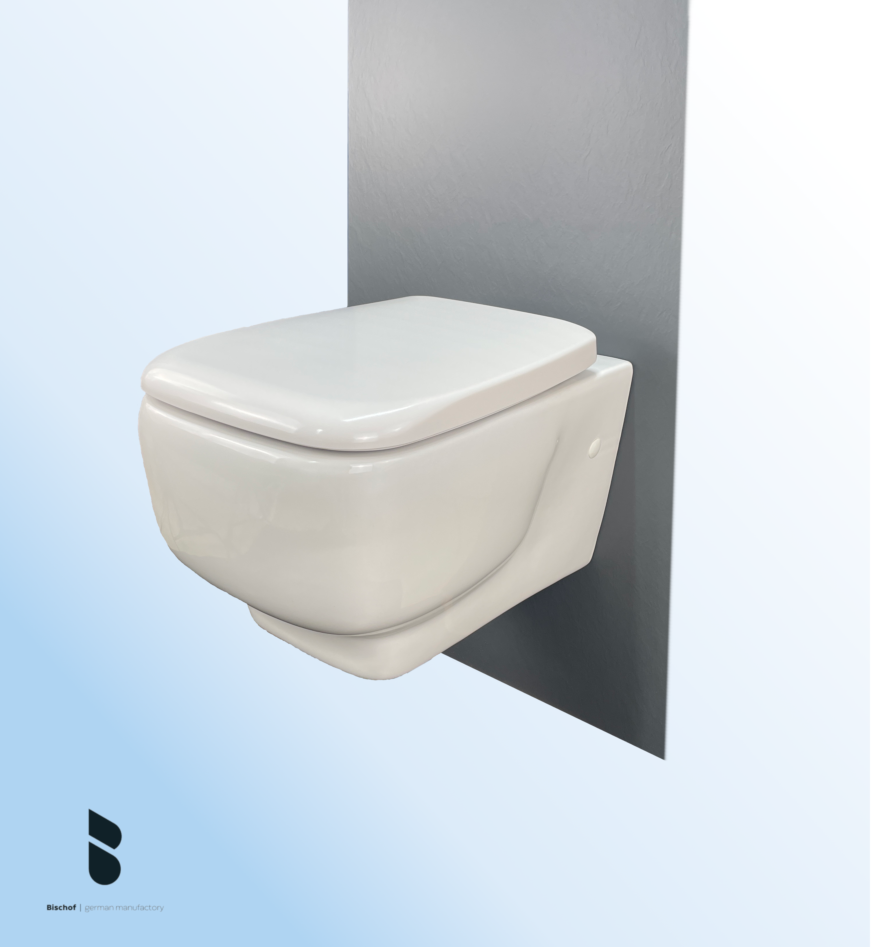 Plano Wand WC weiss  + WC Sitz soft close + Fischer Befestigung