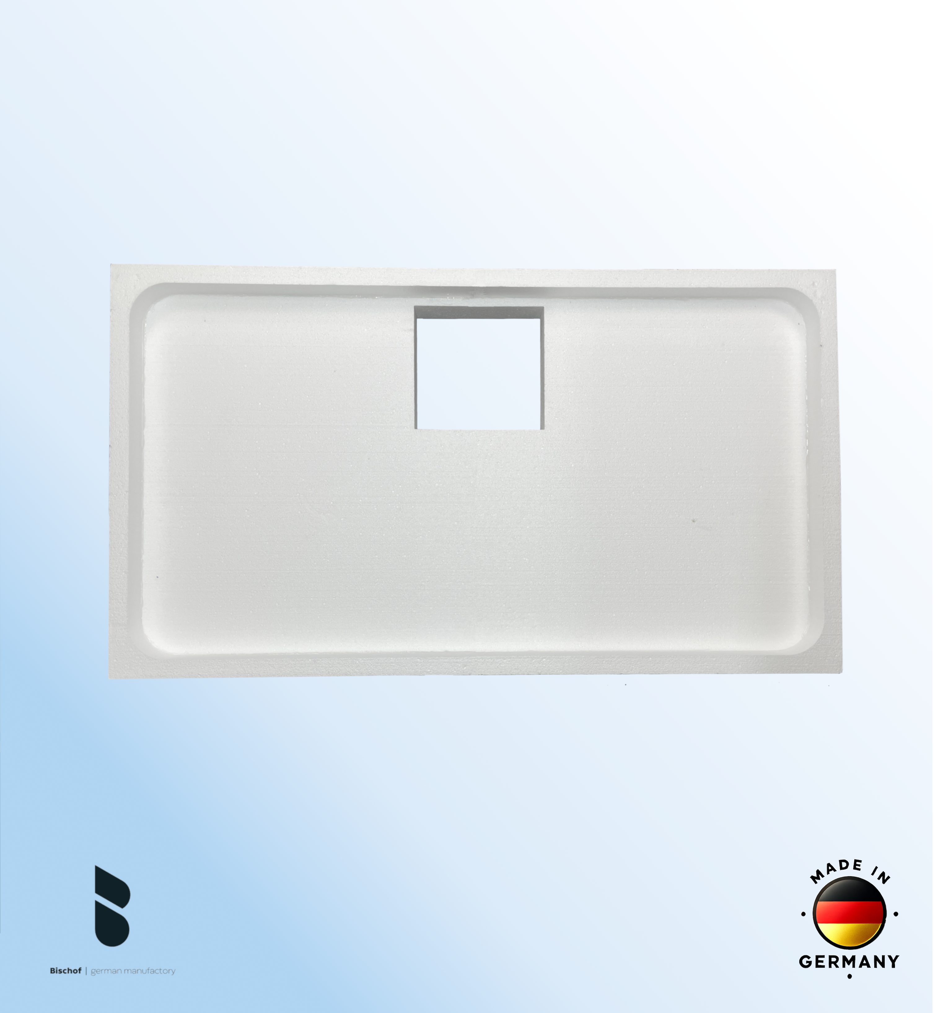 Träger Hamburg 160x80cm weiß, Höhe 14cm Mitte lange Seite