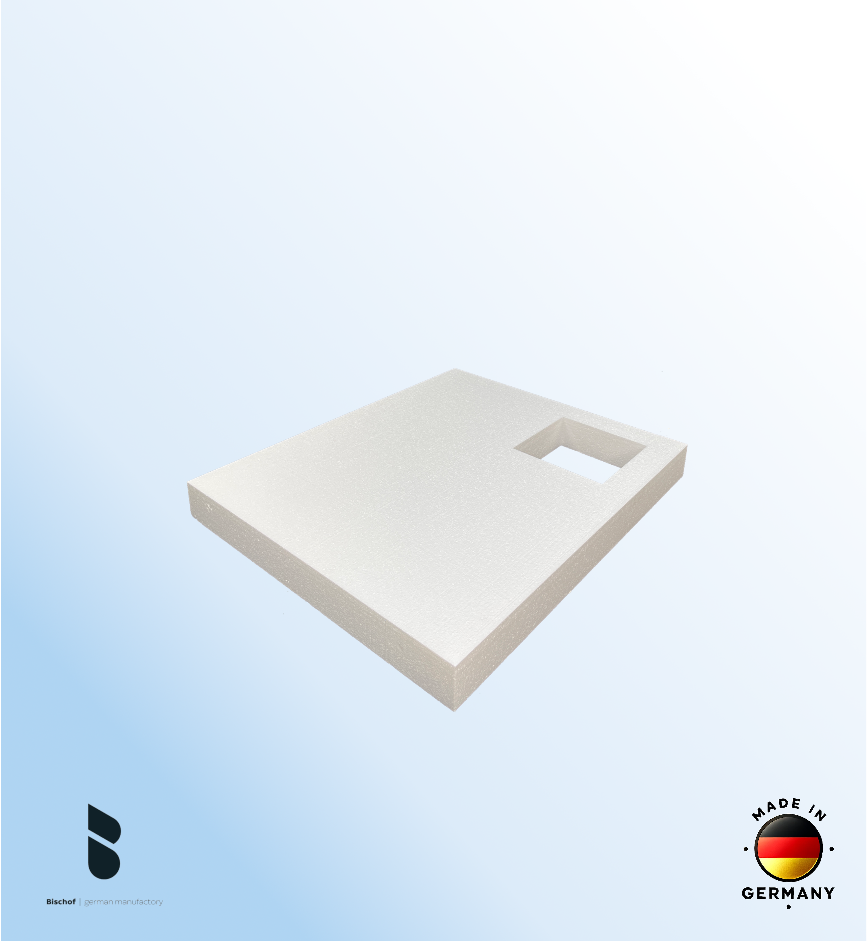 EPS - Träger Hamburg 100x75cm weiß, Höhe 8,5cm EPS-Block