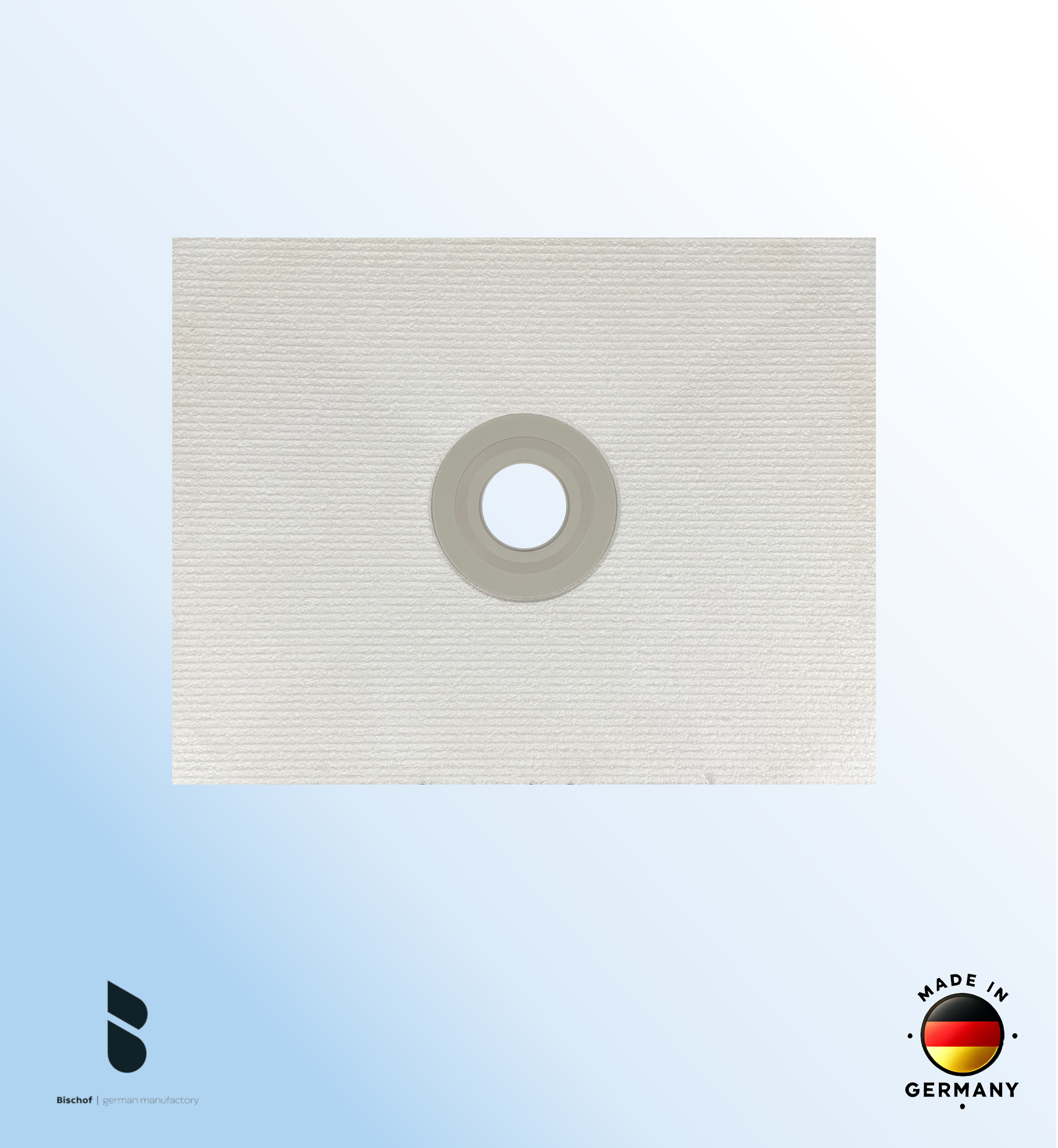 DUSCHBOARD-SET: Duschboard befliesbar roh + Gewebe + Dichtbahn + Ablauf mit Edelstahlrost