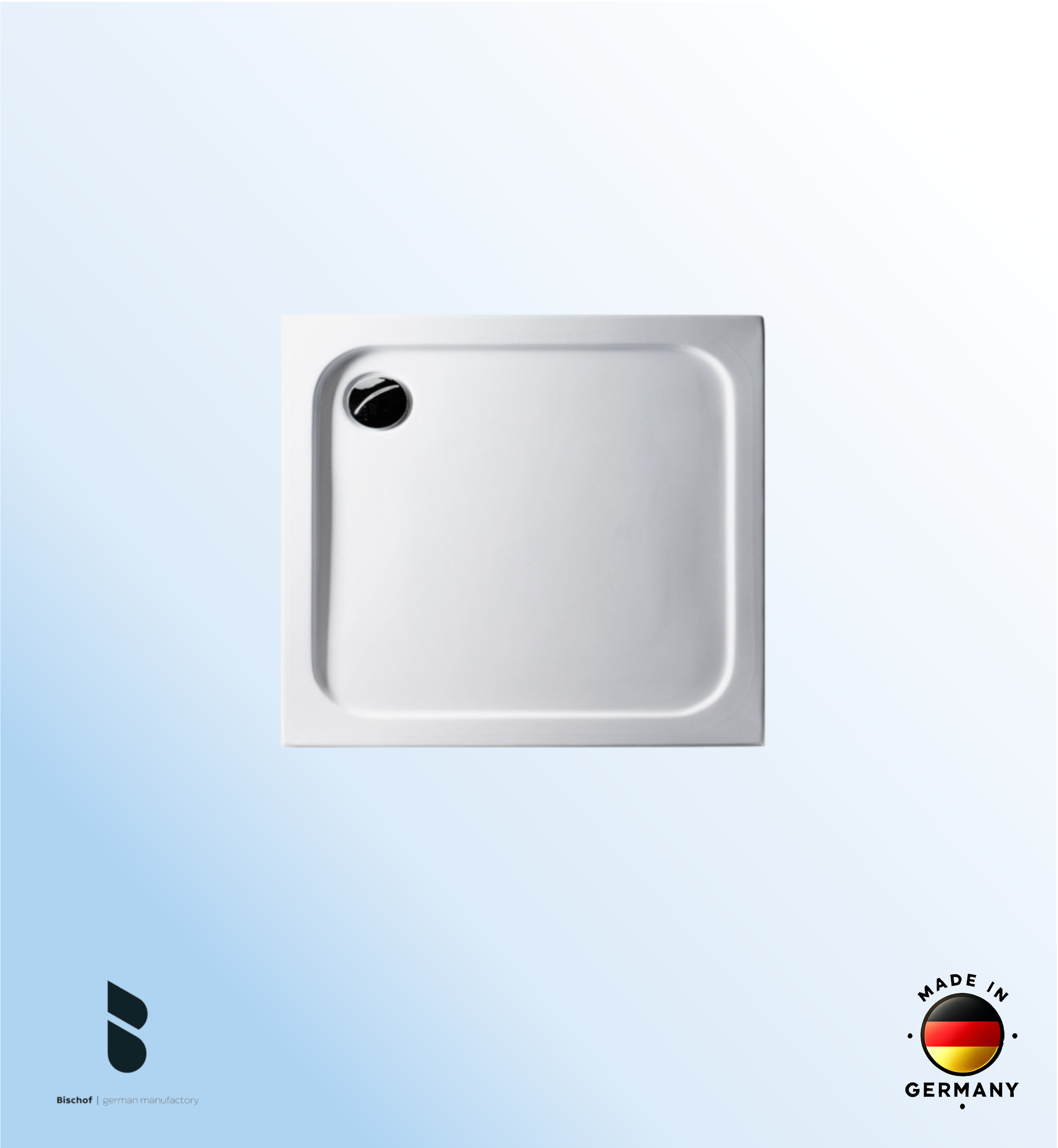 Duschwanne Hamburg 80x75x2,5cm weiß mit EPS Boden