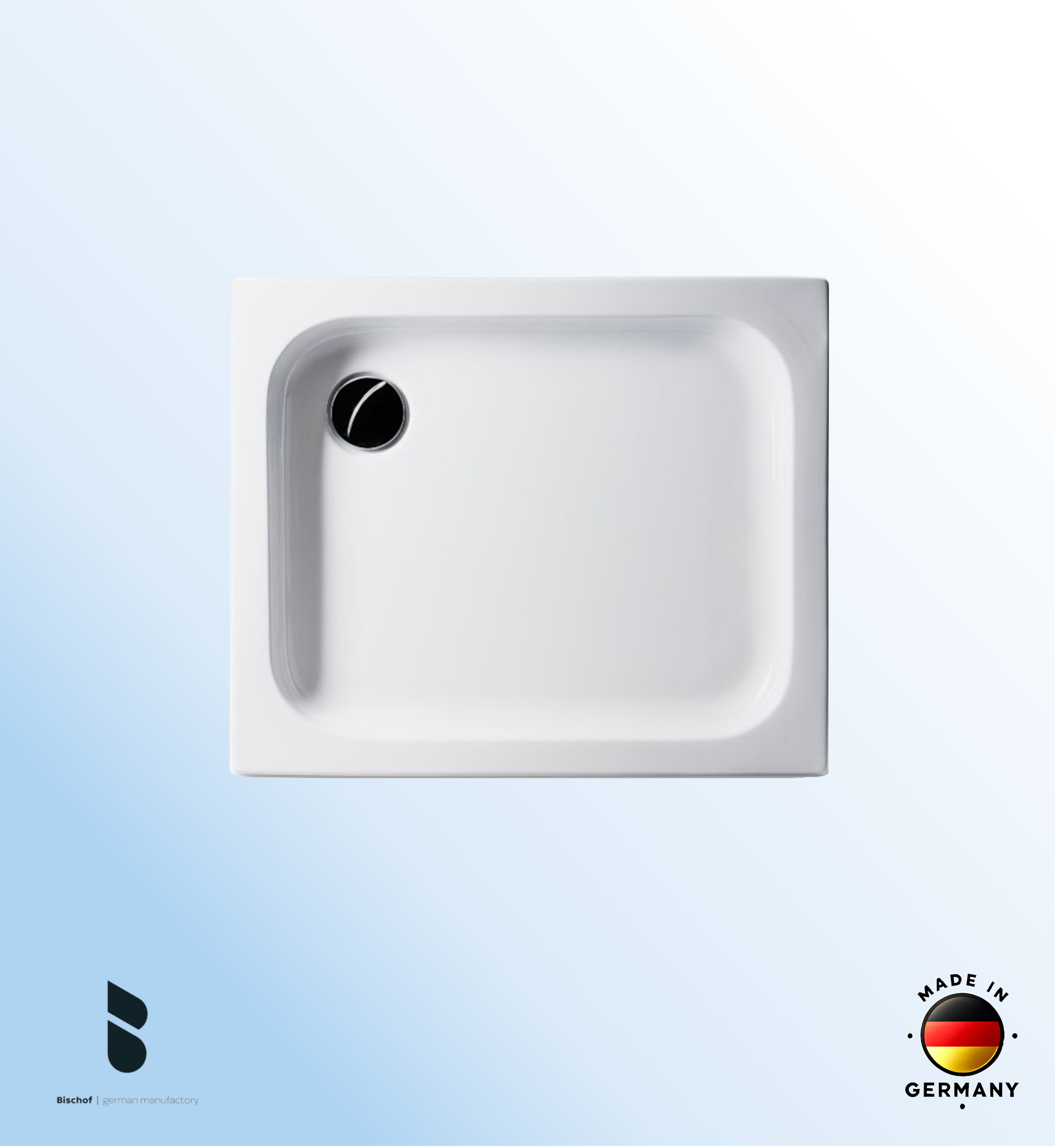 Duschwanne Lübeck 90x75x6,5cm weiß