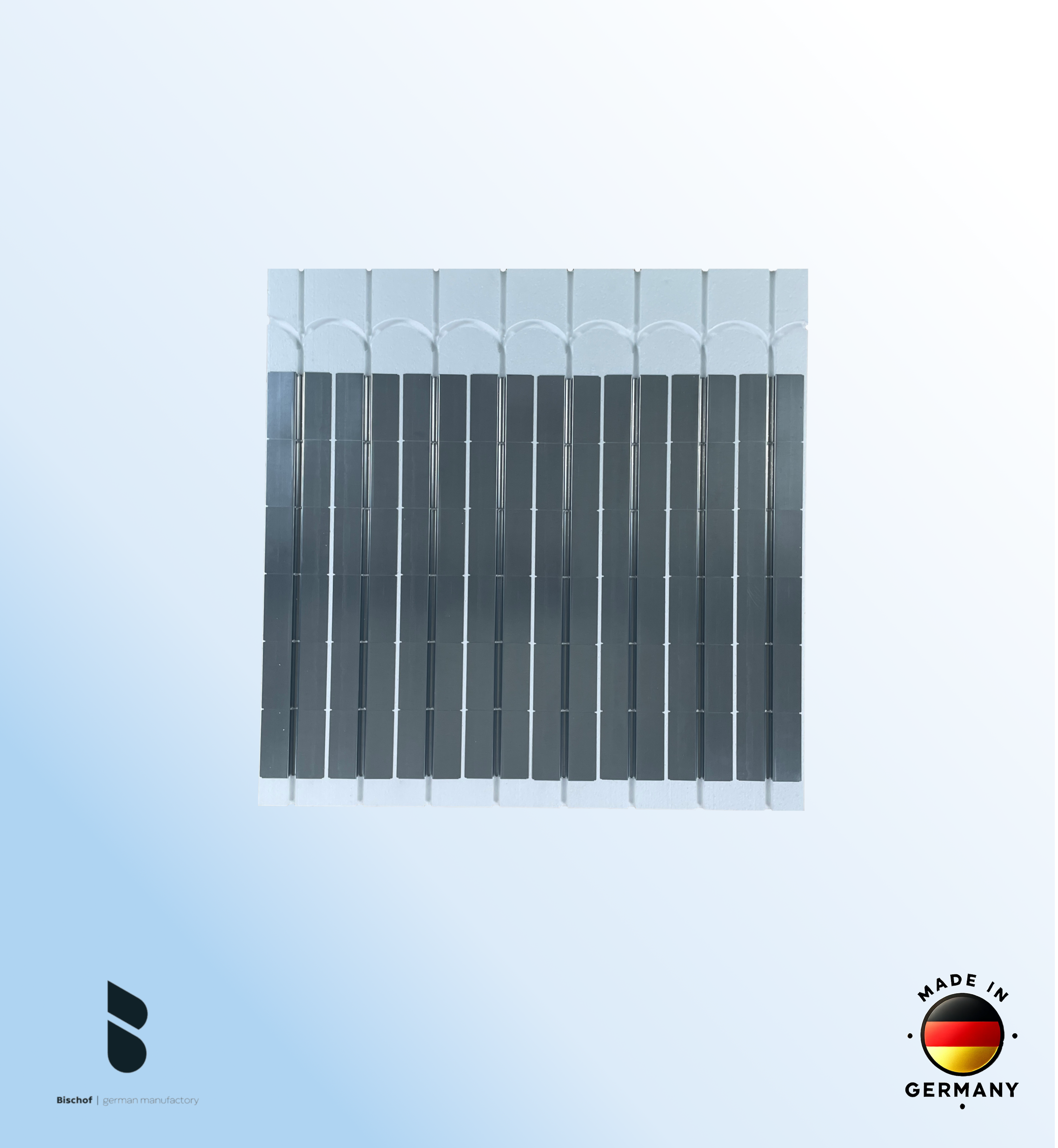 Wärmeleitblech für 16mm Rohr, Länge 75cm